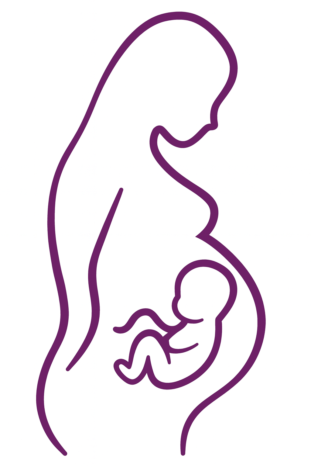 Silueta embarazada con bebé